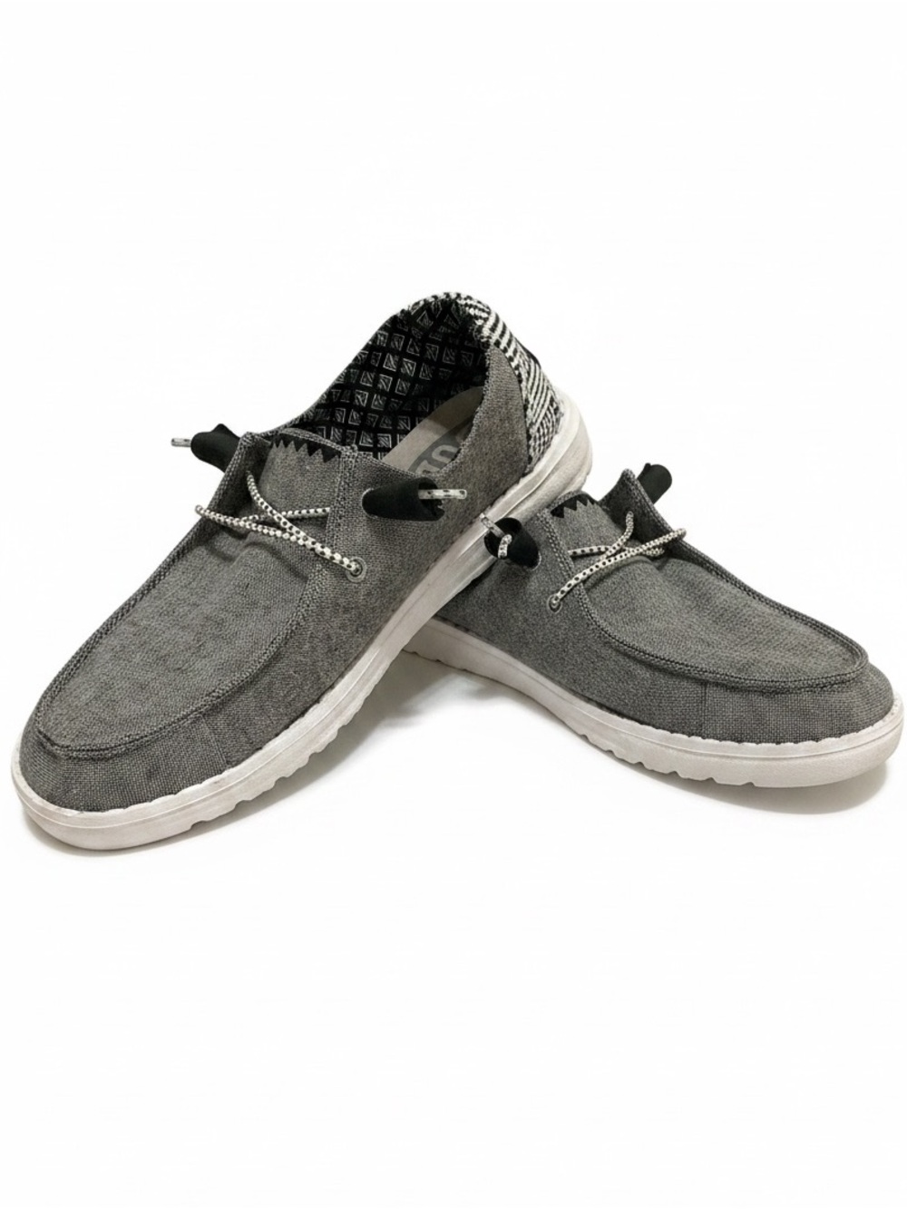 Hey Dude Gray Wendy Chambray Slip On Sneakers Size 7